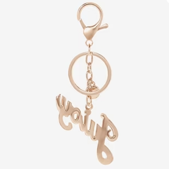 Juicy Couture Gold Script Keychain with Sparkle - Picture 4 of 9